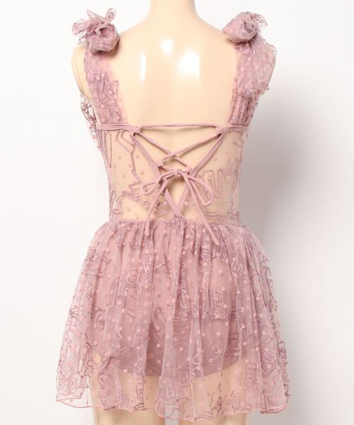 水着 レースシフォン シースルーワンピース レディース : ZOZOTOWN