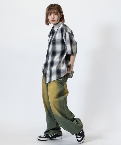 ガリャルダガランテ 別注 R JUBILEE オンブレ チェックシャツ 大きめ Cal Top（キャルトップ） シャツ OMBRE CHECK L/S SHIRTS オンブレ