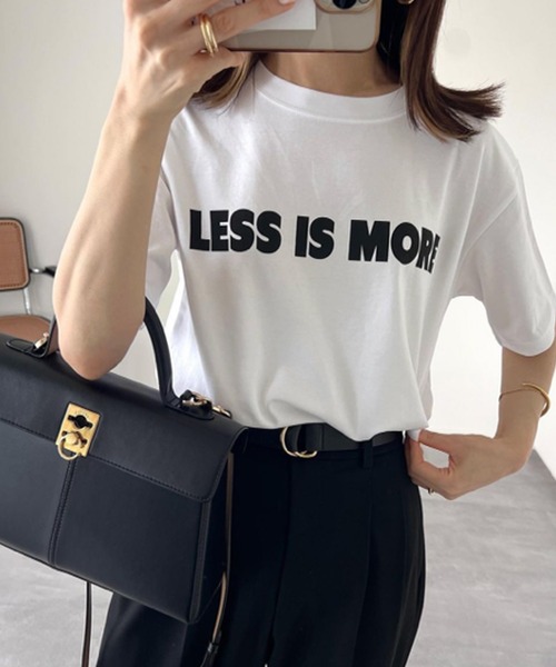 tシャツ 「新色追加！」シルクタッチスムース大人ロゴプリントTシャツ レディースの画像