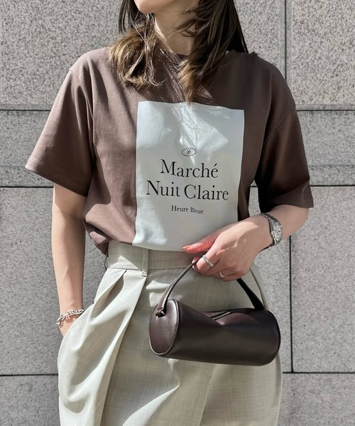 tシャツ 「新色追加！」シルクタッチスムース大人ロゴプリントTシャツ レディースの画像