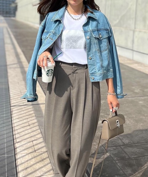 tシャツ 「新色追加！」シルクタッチスムース大人ロゴプリントTシャツ レディースの画像