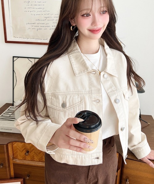 moment+ デニムジャケット gジャン ヘビーウェイトデニムショート