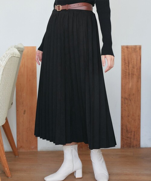 Tiaclasse スカート スエードポンチプリーツスカート : ZOZOTOWN Yahoo