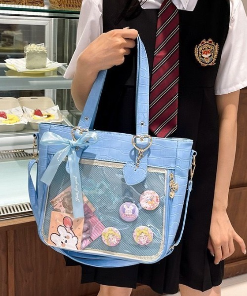 LACーVERT トートバッグ 「推し活」クロコPU ヲタ活 痛バッグ