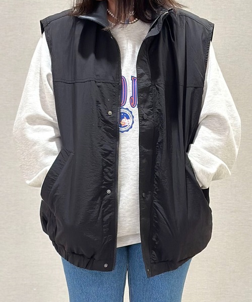 MRU ベスト ジレ MRU/エムアールユー ナイロン 撥水 裏フリース