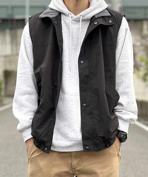 MRU ベスト ジレ MRU/エムアールユー ナイロン 撥水 裏フリース