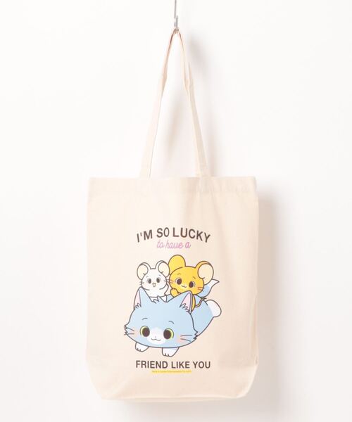 トートバッグ 「 Tom＆Jerry 」トム＆ジェリー 縦型トートバッグ