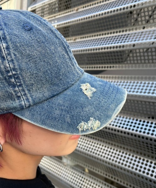 キャップ 帽子 「Never mind the XU」wash denim cap / 「ネバー