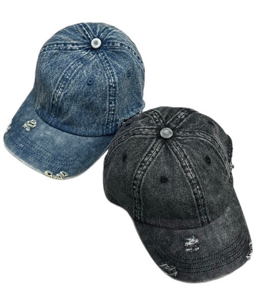 キャップ 帽子 「Never mind the XU」wash denim cap / 「ネバー