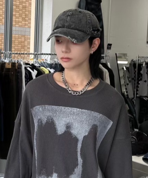 キャップ 帽子 メンズ 「Never mind the XU」wash denim cap