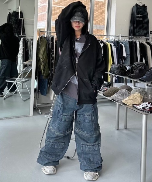 キャップ 帽子 メンズ 「Never mind the XU」wash denim cap