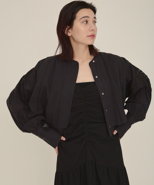 ブラウス シャツ 「eL」Made in India Embroidery Lace Shirt