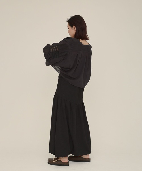 ブラウス シャツ 「eL」Made in India Embroidery Lace Shirt