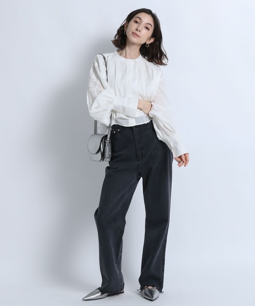 ブラウス シャツ 「eL」Made in India Embroidery Lace Shirt