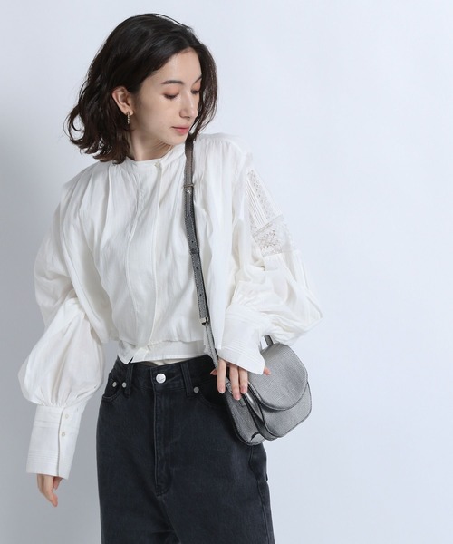 ブラウス シャツ 「eL」Made in India  Embroidery Lace Shirt/993246 レディース ブラウス シャツ 「eL」Made in India Embroidery Lace Shirt