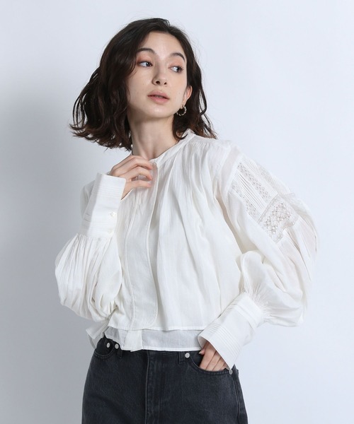 ブラウス シャツ 「eL」Made in India  Embroidery Lace Shirt/993246 レディース ブラウス シャツ 「eL」Made in India Embroidery Lace Shirt
