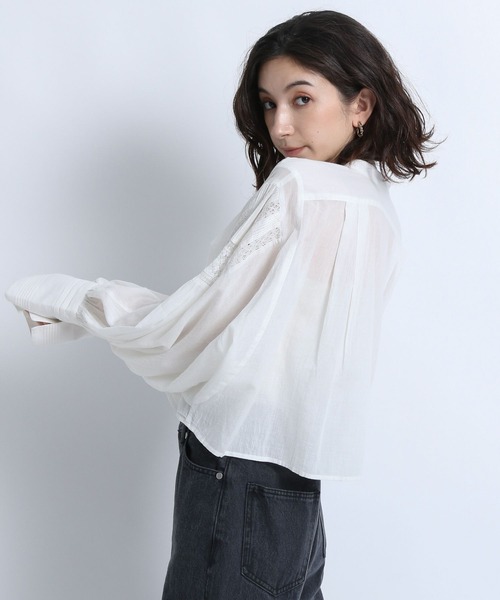 ブラウス シャツ 「eL」Made in India  Embroidery Lace Shirt/993246 レディース ブラウス シャツ 「eL」Made in India Embroidery Lace Shirt