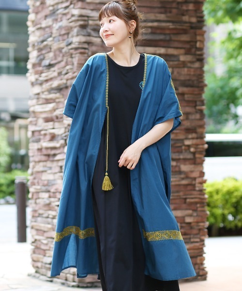 チチカカ カーディガン ジオメトリック刺繍カーディガン レディース 