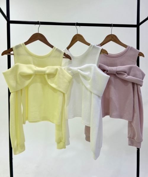 ipugo tシャツ ipugo/イプゴ 2WAYオフショルリブトップス
