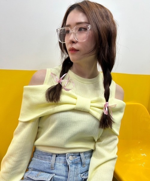 ipugo tシャツ ipugo/イプゴ 2WAYオフショルリブトップス