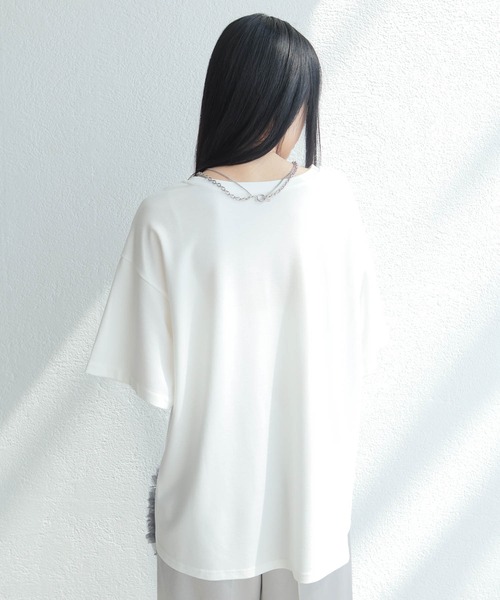 tシャツ シルバープリントロゴTシャツ レディースの画像