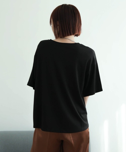 tシャツ シルバープリントロゴTシャツ レディースの画像
