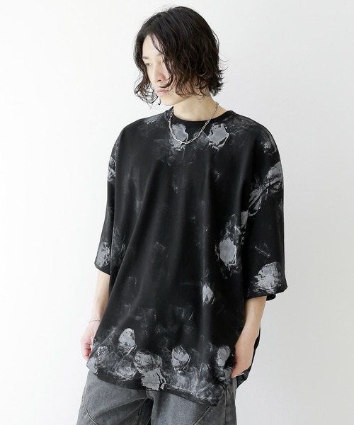minsobi（ミンソビ） tシャツ ペイントオーバーサイズTシャツ メンズ 