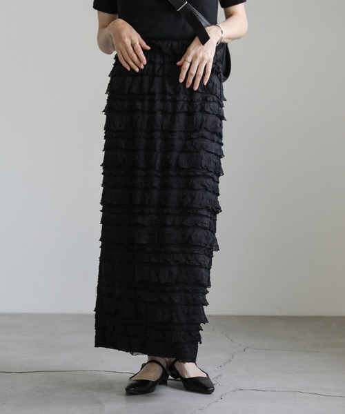 neith ブラック レース フリルスカート select MOCA スカート レースフリルスカート : ZOZOTOWN Yahoo
