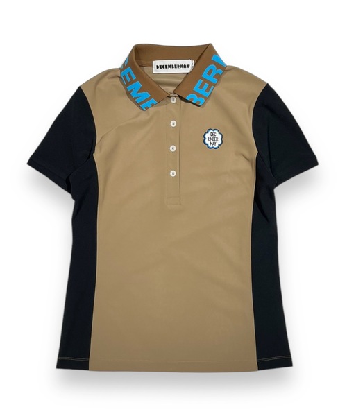 DECEMBMAY 半袖ポロシャツ レディース DECEMBERMAY ポロシャツ ポロ Color combination polo