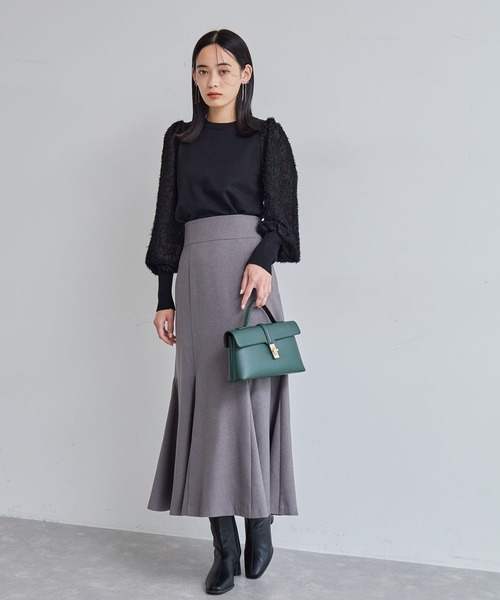 極美品 LUDLOW ラドロー リボン 黒 牛革 ポシェット ショルダーバッグ 