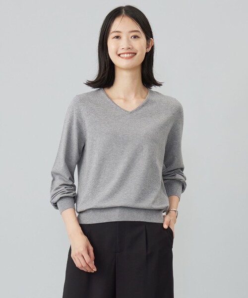 ニット セーター 「ご好評につき新色追加！・WEB限定カラーあり・洗える」PRINCE Vネック ニット レディース