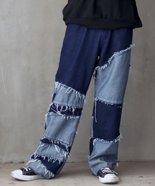 JPG JEAN'S デニムプリントパンツ ジャンポールゴルチエ ジーンズJPG JEAN'S ロールアップデザイン