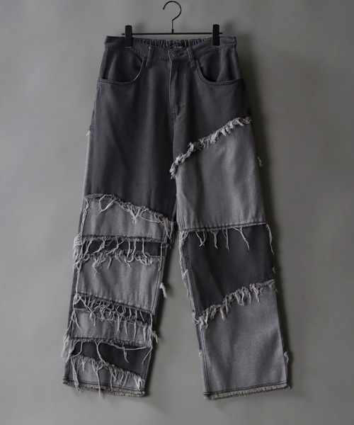 ANPAS ジーンズ Random Switching Fringe Remake Denim Pants