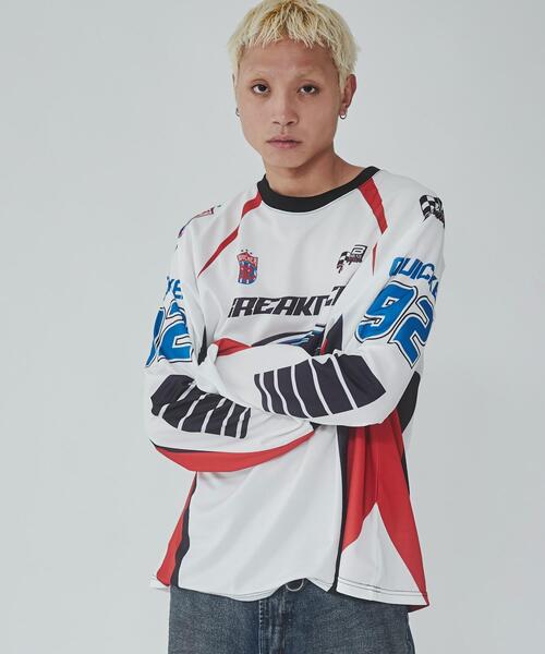 【RASHOMONG】レーシング メッシュ ロンT (2色) unisex RASHOMONG】レーシング メッシュ ロンT (2色) unisex (RASHOMONG