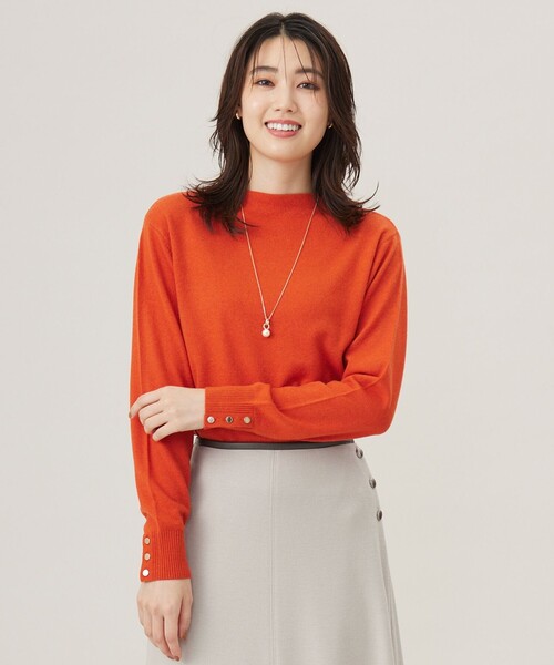 【洗える】SOFT TOUCH WOOL 立ち襟 ニット ニット セーター 「洗える」SOFT TOUCH WOOL 立ち襟 レディース