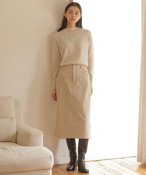 J.PRESS ニット セーター 「洗える」SOFT TOUCH WOOL 立ち襟