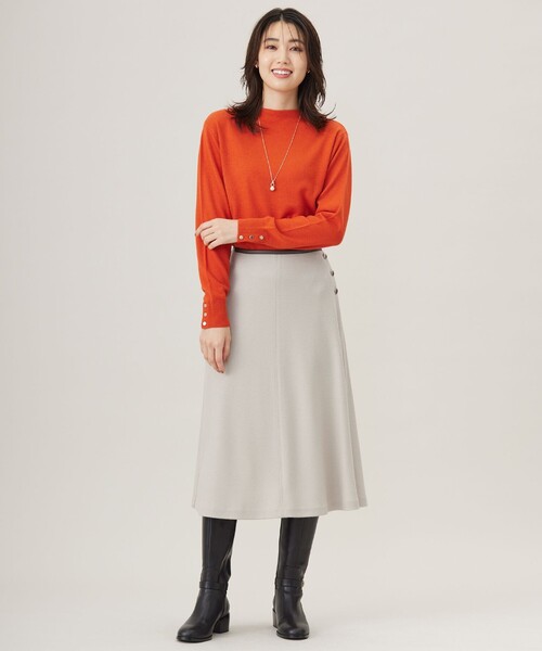 【洗える】SOFT TOUCH WOOL 立ち襟 ニット ニット セーター 「洗える」SOFT TOUCH WOOL 立ち襟 レディース