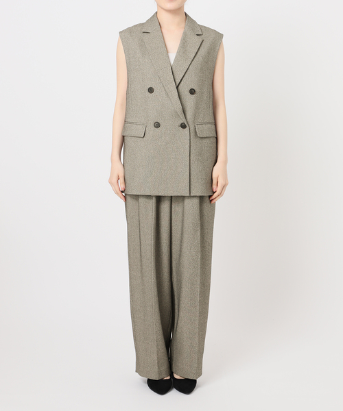 B.C STOCK パンツ ジレ+2タックパンツセット レディース : ZOZOTOWN 