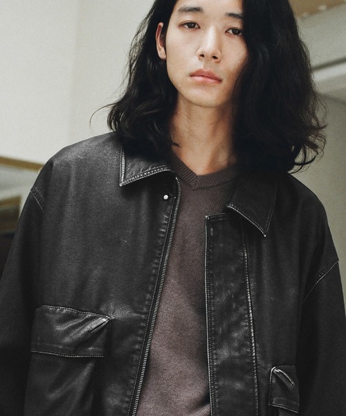 ジャケット・アウター WYM ARTIFICIAL GRAIN SHORT BLOUSON セール】ARTIFICIAL GRAIN SHORT BLOUSON（ブルゾン）｜WYM