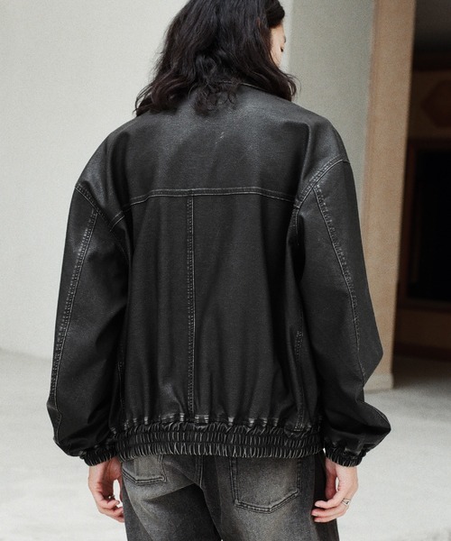 WYM ARTIFICIAL GRAIN SHORT BLOUSON Lサイズ セール】ARTIFICIAL GRAIN SHORT BLOUSON（ブルゾン）｜WYM