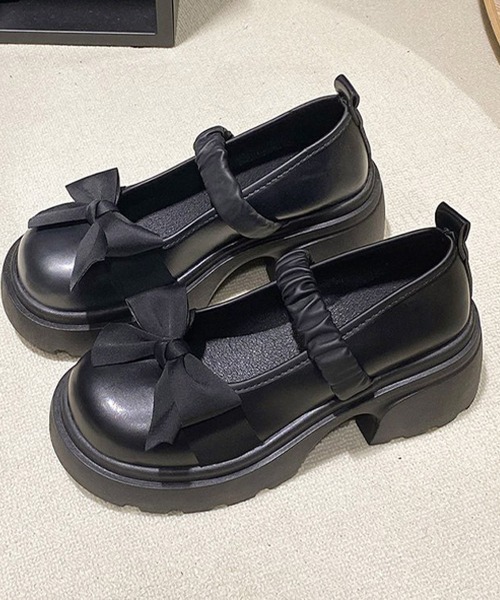 miniministore（ミニミニストア） ローファー リボン厚底ローファー