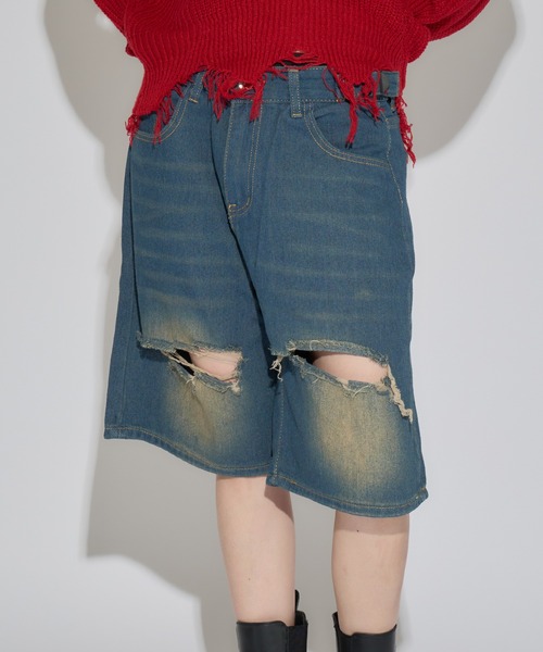 ROOP TOKYO ジーンズ デニム デニムパンツ ダメージデニムハーフ
