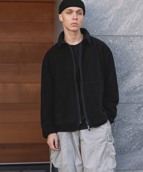 ブルゾン アウター WILD THINGS/ワイルドシングス GRID FLEECE 