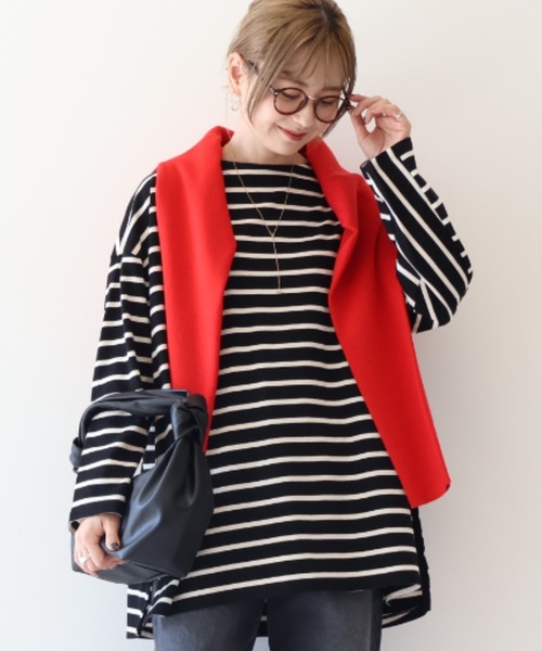 AMERICAN HOLIC tシャツ ボーダーカットBIGプルオーバー