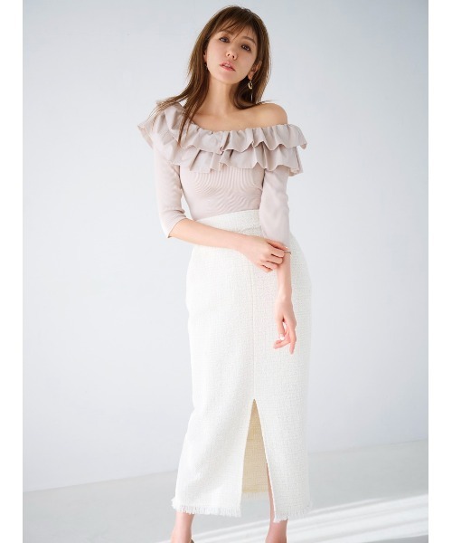 FRAY I.D 「FRAY I.D」 半袖ニット ONE SIZE ブラック