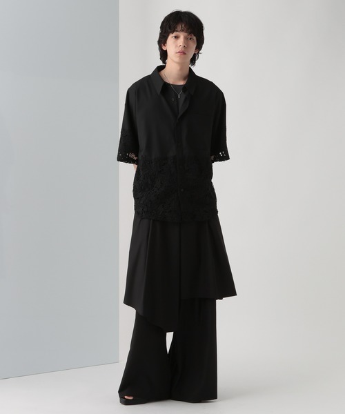 HARE スラックス SKIRTレイヤードパンツ(HARE) メンズ