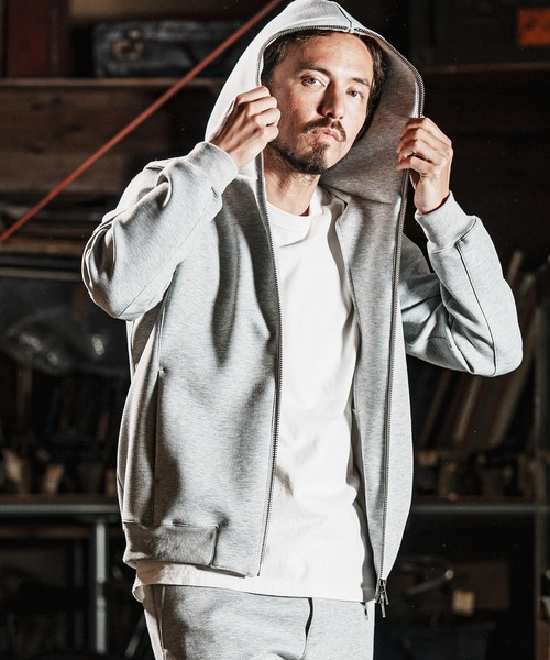 wjk reluxe パーカー mpa3721-cardboard knit zip up hoodie ジップ