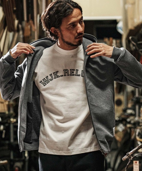 wjk reluxe パーカー mpa3721-cardboard knit zip up hoodie ジップ