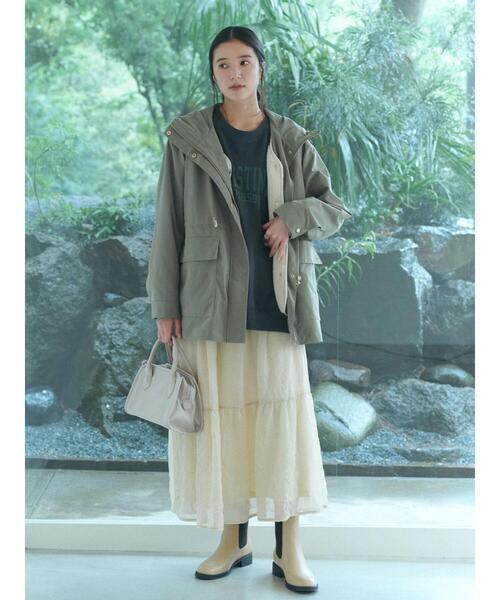 「Samansa Mos2 blue」 ジップアップブルゾン F ベージュ レディース_画像3