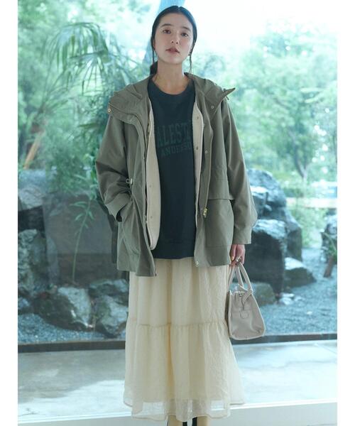 「Samansa Mos2 blue」 ジップアップブルゾン F ベージュ レディース_画像4